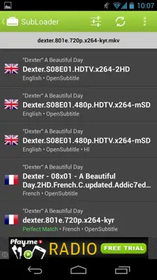 SubLoader android App screenshot 4