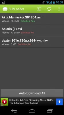 SubLoader android App screenshot 5